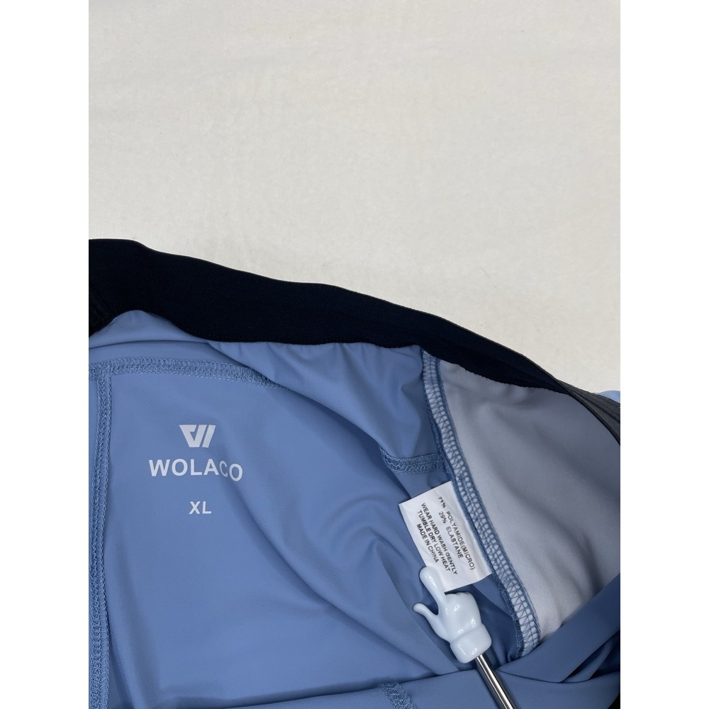 Wolaco Performance Shorts Men's Light Blue Stretch Workout Elastic Waist XL EUC - Picture 6 of 7